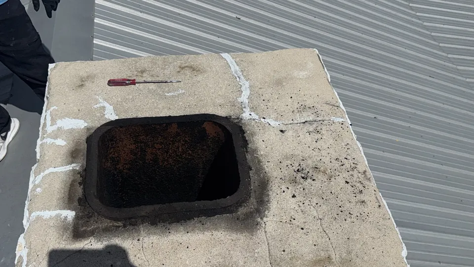 Crown inspection — exposed flue and crown surface