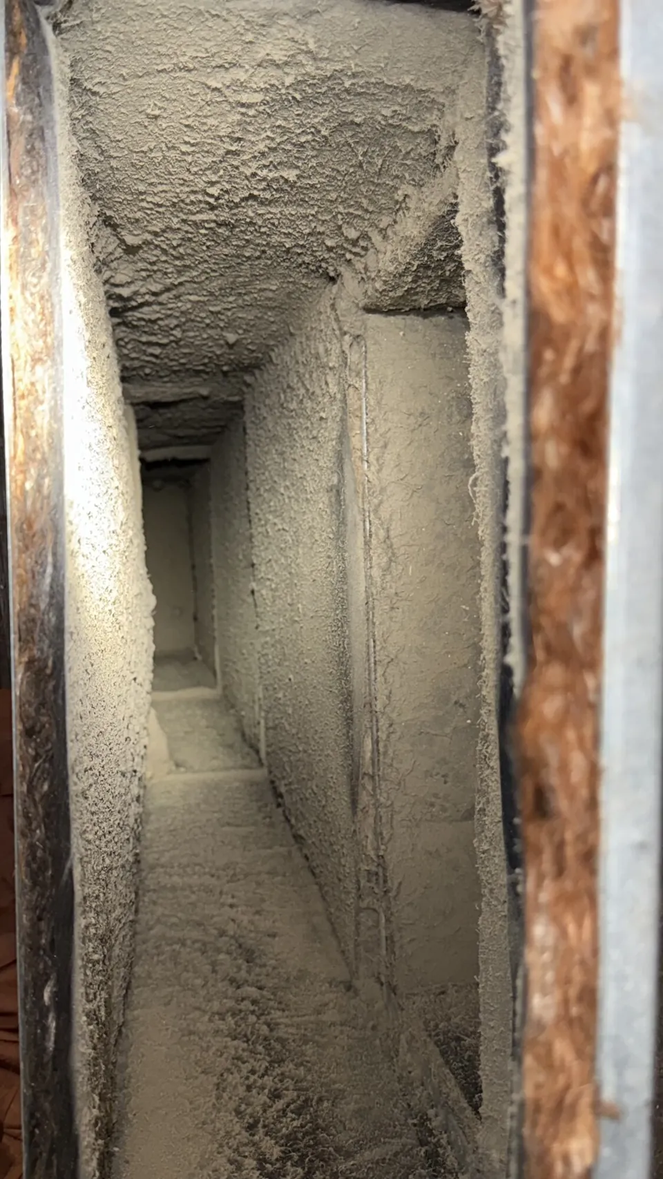 Air duct inspection — interior of the main duct
