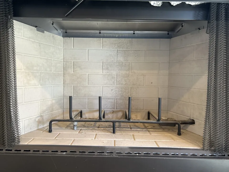 Fireplace service — clean firebox and grate